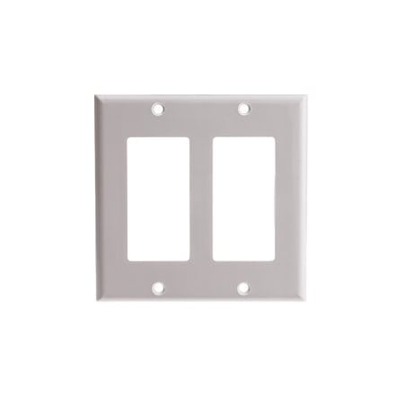 Swe-Tech 3C Decora Wall Plate, White, 2 Hole, Dual Gang FWT302-2-W